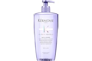KÉRASTASE Blond Absolu - Shampoing Hydratant & Illuminateur - Pour Cheveux Blonds - Méchés, Décolorés & Sensibilisés - À l'Acide Hyaluronique - Bain Lumière - 500 ml
