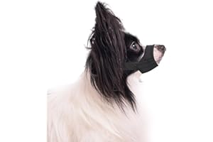 PEUTIER Muselière pour Chien à Museau Court, Muselière pour Chiens de Petite et Moyenne Taille Anti-Morsure Muselière Dog Muzzle pour Chihuahua Hiromi Shih Tzu, Circonférence du Museau 10,8-14cm