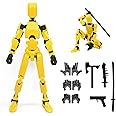 Ketsicart Titan 13 Action Figure - T13 Printed Lucky, Dummy Robot 13, Multi-Jointed Movable Shapeshift Robot 3D Printed for Stop Motion Animation (Yellow)