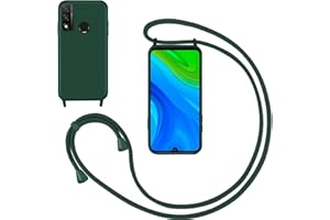 GoodcAcy Handykette Handyhülle für Huawei P Smart 2019/2020,Smartphone Necklace Hülle mit Band Schutzhülle mit Kette zum umhängen Halskette Flüssig Silikon Case für Huawei P Smart 2019/2020,Grün