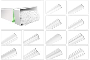 Molduras de techo HEXIMO Styrofoam XPS - Molduras de estuco de alta calidad ligeras y robustas en un diseño moderno - (Paquete de ahorro de 20 metros ZG7-30x30mm) Perfiles angulares Styrofoam