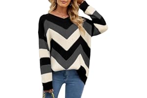 NLAND Jersey Mujer Manga Larga Cálido Suéter Punto Invierno Cuello Redondo Casual Pullover