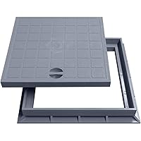 Marley Schachtdeckel mit Rahmen 30x30cm für Einlaufschacht Schachtabdeckung Kanaldeckel PVC