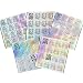 BMC 5 Sheet Holographic Nail Art Vinyl Sticker Guides - Water Marble Collection