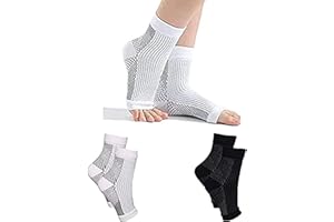 Heyzeibo 2 Paar Tieberg Orthopädische Kompressionssocken,Orthopädische Kompressionssocken,Orthopädische Socken (Schwarz-Weiss)
