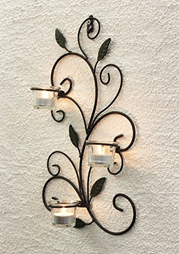 DanDiBo Wandteelichthalter 131004 Teelichthalter aus Metall 45 cm Wandleuchter Kerzenhalter - 7