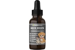 BUDDY'S BEST Wormwood Neck Drops for Cats & Dogs – Natural Coat Care Formula | Digestive Intestinal Support Supplement Drops | Plant-Based Topical Solution | Easy Application | Suitable for All Breeds – 50ml