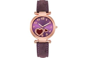 Cocila Women Wrist Watches Fashion Ladies Girls Analogue Quartz Gradient Color Wristwatch with PU Leather Strap