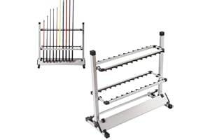 WSIKGHU 24 Angelrutenständer aus Aluminiumlegierung Tragbarer Angelrutenständer aus Aluminiumlegierung Angelrutenständer Angelrutenständer 72cm×32.5cm×72cm