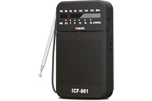 Fantocemea AM FM UKW Radio Batteriebetrieben Notfall,Kofferradio Weltempfänger mit Großartiger Empfang，Lautsprecher, Kopfhörerbuchse，Transistor Radio mit AA-Batterie Betrieben, zum Wandern und Camping