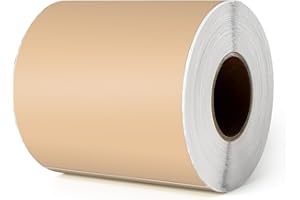 YIKIADA Caqui Etiquetas térmicas de vinilo, 150 x 100 mm, rollo perforado, autoadhesivas, impermeables, para código de barras QR, 250 unidades