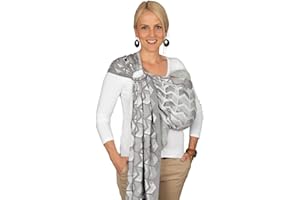 Hoppediz Ring-Sling, Baby-Tragetuch ab Geburt, 100 % kbA-Baumwolle, Design Amsterdam stone