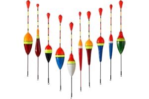 JIYIN 10 Stück Schwimmer Angeln, Posen Angeln Angelposen Bobbers Angeln Forellen Posen Angelstopfen Angelzubehör und Schwimmerset für Unterschiedlich Fischarten