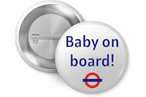 EMUWORKS Baby On Board Pregnancy Announcement London Underground Children Pin Button Badge 1in 25mm