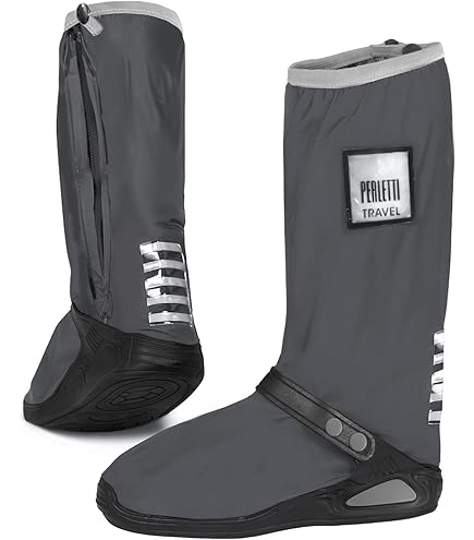 Copriscarpe Impermeabili Per Moto OJ Compact - Taglia L (42-43), Nero - Foto 2