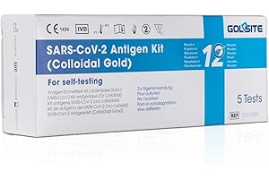 GOLDSITE Kit di Test Rapidi Nasali (oro colloidale) per l'antigene del Nuovo Coronavirus (COVID-19) per auto-test Test (5)