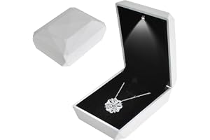 Smyckeskrin, LED-upplyst hänglåda, halsband armband ringar hänge förvaring presentfodral, lyser upp hängande fodral, för bröl