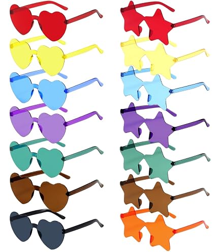 Lunettes Cœur a Strass Couleur Aleatoire - accessoire deguisement pas cher