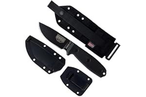 ESEE, Nóż outdoorowy, model 3 Black G10 Plain Edge, ostrze: 9,5 cm, G10, czarny, nóż myśliwski, Extended Tang, łącznie z pochwą na pasek