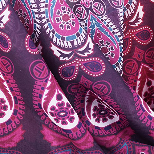 HanSemay™ Indischer Mandala-runder / quadratischer Zigeuner-Wand-Hängen, Boho Zigeuner-Baumwolltischdecke-Strand-Tuch, dekorative Wand, die ringsum hängt, Meditation-Yogamatte, Strand-Blatt, Tabellen-Tuch (lila) - 7