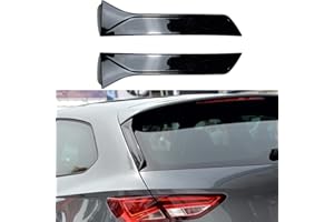 AUSMILA 2 x Heckscheibe oben Seitenspoiler Kotflügel Außenverkleidung Links Rechts Ersatz für Seat Leon 5F FR(5 Türer) MK3 MK3.5 2013-2021 Glänzend Schwarz