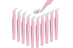 10 stycken pincettset, ögonfranspincett, professionell pincett, ögonfransar