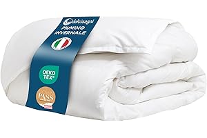 DOLCI SOGNI - Piumone matrimoniale invernale 250x200, piuma d’oca certificata - piumino matrimoniale caldo e antiacaro, piumone - Made in Italy in pregiato cotone percalle 250TC