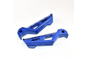 E-SPEEDMTC ESPEEDMTC For YAMAHA XMAX 125 250 300 400 2015-2023 Rear Foot Pegs Footstep Passenger Enlarger Pedal CNC Aluminum Footrest (Blue)