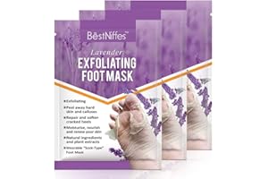 YUNY Foot Peel Mask - 3 Pairs - Exfoliator Peel Off Calluses Dead Skin Callus Remover，100% Natural Ingredients - Get Baby Soft Foot with No Hurt - for Women & Men (Lavender), Multicolor