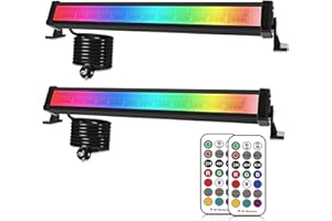 ‎MEIHUA MEIHUA 42W RGB LED Wallwasher Partylicht 2 Pack LED Bar Lichteffekte mit Fernbedienung, für DJ Home Party Bühnenlichter Weihnachtsdekoration