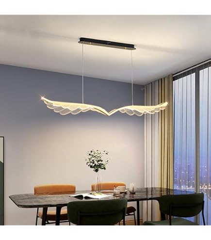 Lustre Suspendu DZQWLL – 2 Lampes Long Fil Réglable – Éclairage Salon, Chambre, Salle à Manger – Design Moderne Fer Et Acrylique
