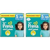 Prima Bebek Bezi Aktif Bebek 5 Beden 46 Adet Junior Fırsat Paketi 2li paket