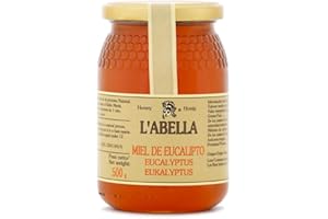 ‎L'ABELLAMEL Eucalyptus Honey from Spain - Premium Quality - Pure Natural Product - Cold Spun - Unfiltered - Spicy to Mild Flavour from Flower Nectar, Size: 500 g, Flavour: Eucalyptus