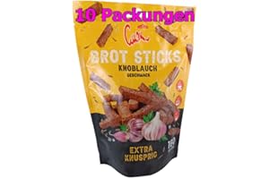 RUMARKT Dovgan Brot Sticks mit Knoblauchgeschmack 10er Pack (10 x 150g) Smak Brotsticks Croutons