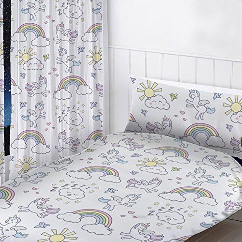 Pastel Unicorns Curtains 54" Drop