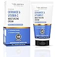 Dr. Sheth's Ceramide & Vitamin C Moisturizing Cream|For Dry To Very Dry Skin|Brightens & Strengthens Skin Barrier|48Hr Deep Hydration|Non Sticky|Biomimetic Ingredients|For Men & Women's |50G