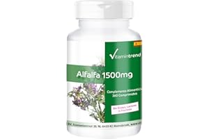 Alfalfa 1500mg – Verde de Alfalfa en comprimidos – 360 comprimidos – Extracto de Alfalfa natural | Vitamintrend®