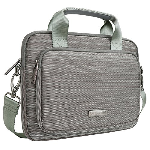 Laptophülle 10,1", Evecase Universal Neoprene Gepolsterte Notebook Briefcase Laptop Schutzhülle mit Anzug-Gewebe / Ablösbaren Träger / Handgriff / Frontfach / Zubehörfächer 10.1 Zoll - Grau M