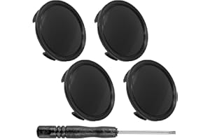 CLKE 4 dekielki na piasty kół 75 mm, czarne, do samochodu, kołpaki kół, ABS 75 mm, czarne