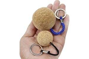 YPLonon Porte-clés Boule de liège Flottant Lot de 4 52mm et 35mm Arine Kayak Canoë Flotteur Accessoire Boule en Bois Flottante pour la Natation Plongée Pêche Canoë Voile Kayak Bateau Marin