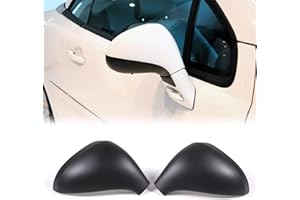 UIEOHOUT Lot de 2 coques de rétroviseur de portière, coque de rétroviseur extérieur de voiture pour Peugeot 207 308 2006-2014 (noir mat)