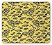 Produktbild BAOQIN Mauspad,Tropical Mouse Pad, Exotic Hawaiian Island Theme Tropical Rainforest Palm Trees Print, Standard Size Rectangle Non-Slip Rubber Mousepad, Yellow Pale Yellow Black