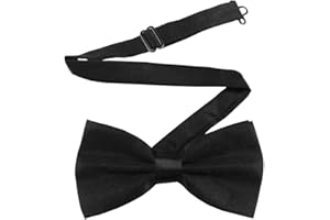 Qiuyan Adjustable Bowtie, Men Bowtie Pre-Tied Bow Tie for Parties