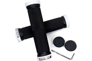 LYCAON Bike Lenker Griffe, rutschfeste Gummi Fahrrad Griff Griff mit Aluminium Lock, Bike Handgriff für Scooter Cruiser Urban Bike Dreirad Rad Stuhl Mountain Bike Road Bike MTB BMX