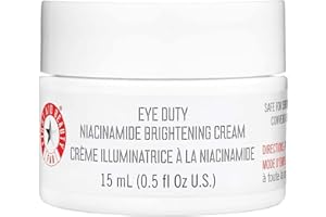 First Aid Beauty Eye Duty, Crème Hydratante Contour des Yeux, Illuminatrice au Niacinamide (15ml), Revitalise et Éclaircit, Soin Visage pour Femmes, Cadeau Saint Valentin Homme/Femme