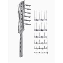 3-teiliges Haarschneide-Set: 2 Gebogene Positionierungskämme + 1 Haarschnittband – Für Perfekte Übergänge & Fades