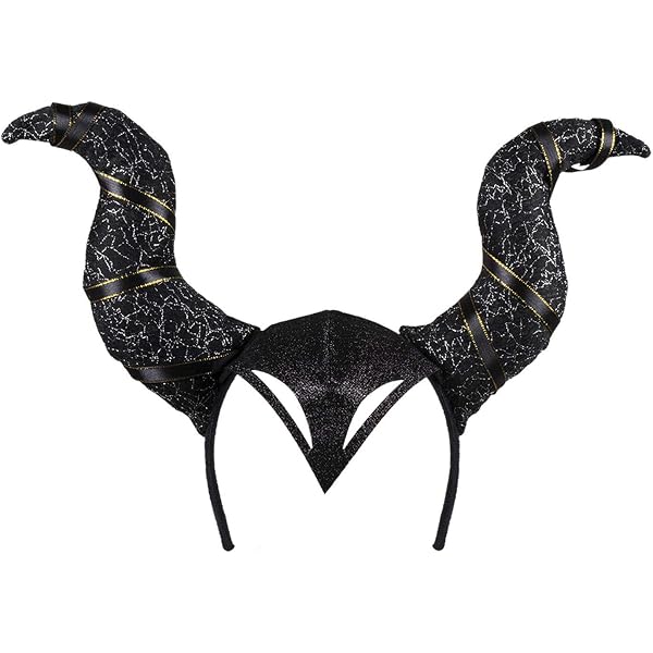Baobiutin Horne de mouton Bandeau, corne de mouton Bandeau TEXTURANT Gothic Corns Bandeau Black Black Glossy Hornes 11.4x11.8 pouces PP Cosplay Horns For Devil, Demon, Halloween Party, Horns Bandband