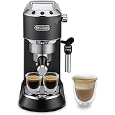 De'Longhi Dedica - Cafetera de Bomba de Acero Inoxidable para Café Molido o Monodosis, Cafetera para Espresso y Cappuccino, D