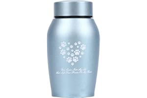 YOUDEAR MEMORIALS Urnen für die Einäscherung von Haustieren, Urnen für Hunde- und Katzenasche (Blau, klein)