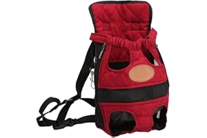 YOUJIA Mochila Bolsa para Perro Gato Mascota, Viaje Bolsa de Transporte - Color sólido Rojo, L (38 * 23cm)